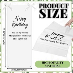 Yousoontic Linen Rustic Wedding Welcome Banner Plain Ceremony Banner with Sat…