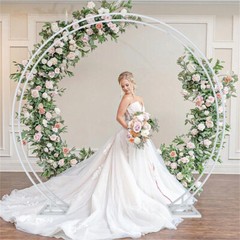 Round Backdrop Stand Metal Double Hoop Wedding Party Balloon Flower Arch Frame