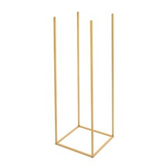 4 Piece Flower Stand Set Gold Metal Rectangular For Wedding Party Table Decor