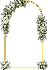 7.2FT Metal Wedding Arch Backdrop Stand for Wedding Ceremony Birthday Party Gold