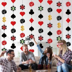 Blosssound 8 Pieces Casino Theme Party Decorations Casino Party Hanging Garla…