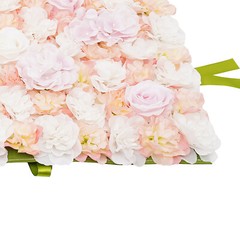 1m × 1m Silk Rose & Hydrangea Flower Wall Panel Artificial Floral Backdrop