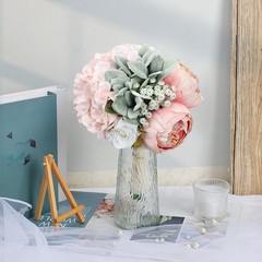 Dusty Pink Pre-Made Bridesmaids Bouquets Set of 4-7 inch Small Rustic Aritifi…