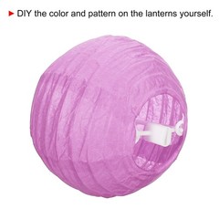 6pcs 4 Inch Folding Hanging Paper Lanterns Small Lampshade Pink