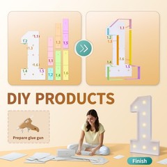 imprsv 3FT Marquee Light Up Numbers for 1st 21st Birthday Decorations Anniver…