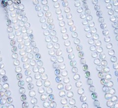 15 ft Iridescent Ceiling Drape Curtain Crystal Beaded Backdrop Party Decorations