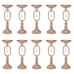 Retro 10 Candle Holder Wedding Centerpieces Gold Flower Vase Home Decor Party US