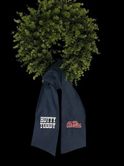 Ole Miss Hotty Toddy Cotton Wreath Sash (2 Logos) 24k Stitch