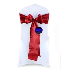 100 APPLE RED Satin Chair Sashes Bows Wedding Party Banquet Event DIY Decoration