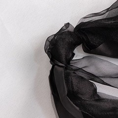 5 BLACK Curly Willow Chiffon Satin CHAIR SASHES Party Event Decorations Supplies