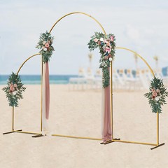 Metal Arch Backdrop Stand Gold Arch Wedding Arch Stand Set of 3 for Party Decor