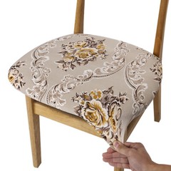 Stretch Seat Covers for Dining Chairs Wedding Banquet Chair Cushion Slipcovers