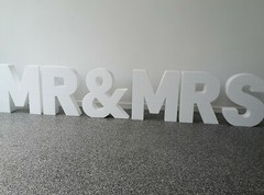 Lettering “Mr & Mrs” Letters 50-99cm Engagement Wedding Decoration Styrofoam