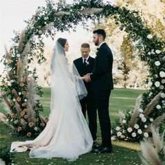 XXL Metal Round Backdrop Stand Wedding Archway Garden Arch Backyard Plant Trelli