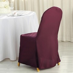 50 Burgundy Polyester BANQUET CHAIR COVERS Wedding Ceremony Party Decorations