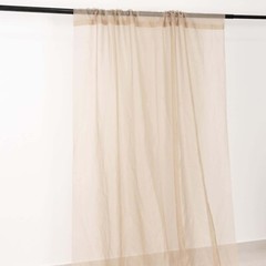 5ft x 32ft NATURAL Premium Chiffon Sheer Backdrop CURTAIN PANEL Drape Party