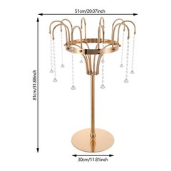Floor Standing Flower Stand Gold Wedding Celebration Venue Decoration