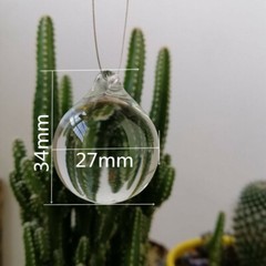 10pcs 30mm Transparent Crystal Smooth Ball 1Hole Crystal Hanging Wedding Pendant