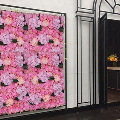 Artificial Flower Wall Panels Artificial Flowers Panels for Decoration 6PCS