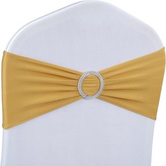 Spandex Chair Sashes 50PCS – Stretch Bands with Buckle for Wedding Party Decor