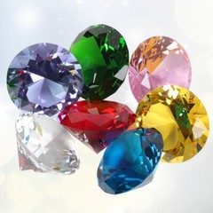 100 Pcs Fake Gems Jewels Artificial Diamonds Shaped Gemstones Purple Line Vase