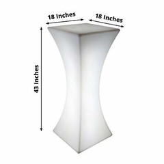 18×43 Assorted Cordless Light Up COCKTAIL TABLE LED Furniture Party Events Home