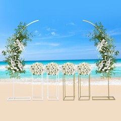 Ballon Stand+2Flower Stands Arch Backdrop Stand for Parties Wedding Flower Stand