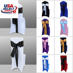 30 Pcs Satin Chair Sashes Ties for Wedding Party Decoration (Black)