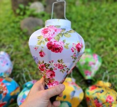 Set 8 Hoi An Silk Lanterns 22cm for Wedding Party Decoration Outdoor Garden deco