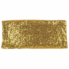 10/25/50/100Pcs Spandex Stretch Sequin Chair Sashes Bow Band Wedding Party Decor