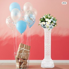 4pcs Roman Column Wedding Roman Pillar Flowerpot Stand Event Party Decor 27*88cm