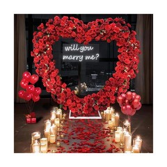 Heart Arch, 6.5FT Metal Heart Arch Stand Wedding Arch Frame for Indoor/Outdoo…