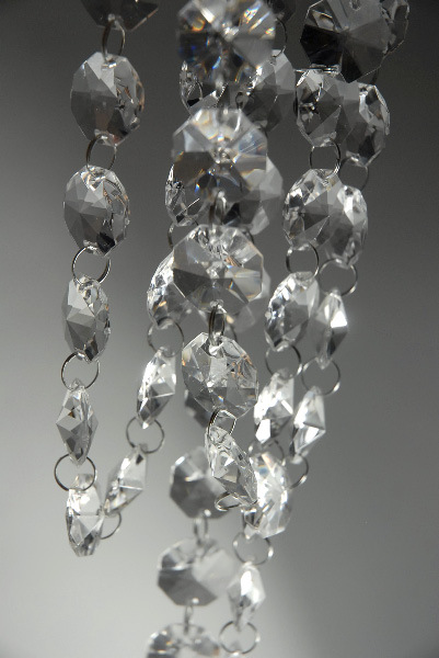 82.5FT/25M Crystal 14MM Octagonal Beads Prisms Chandelier Garland Chain Wedding