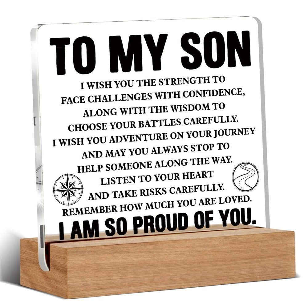 Graduation Gifts for Son, Inspirational Quote Acrylic Sign, High School Colle…