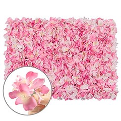 Artificial Flower Wall Panels 24” x 16” 3D Silk Hydrangea Floral 2pcs Pink