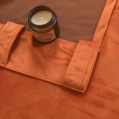 Roslynwood Luxury Soft Russet Orange Velvet Curtains 84 inches Long Back Tab …
