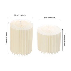 7Pcs Foldable Paper Column Display Stands for Wedding Dessert Flower White