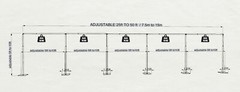 ADJUSTABLE QUICK BACKDROP KIT 10FT TALL x 50 FT WIDE PIPE WITHOUT DRAPE