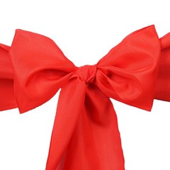 10 Red Polyester CHAIR SASHES Ties Bows Wedding Party Ceremony Decorations SALE
