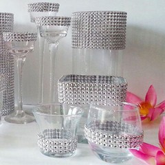 1/10 Yard Rhinestone Mesh Roll Rhinestone Bling Ribbon Craft Party Wedding Decor
