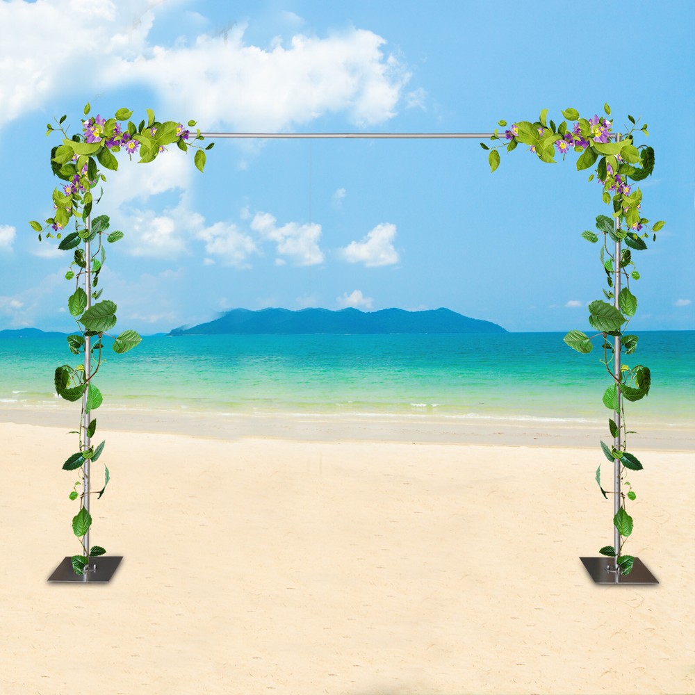 Heavy Duty Pipe Drape Kit Backdrop Support w/ Metal Steel Base-Height Adjustable