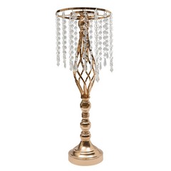 10Pcs Crystal Flower Stands Vases 55cm Wedding Centerpieces Dining Table Gold US