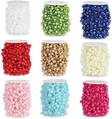 100 Feet Ivory Artificial Pearl String Beads – Ideal for Wedding Decorations