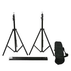 BLACK 8 x 10 ft Photo Backdrop Stand Kit Studio Stage Background Party Wedding