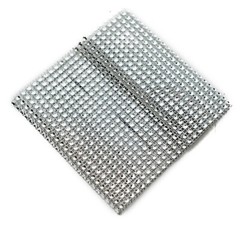 4 SILVER Rhinestone Mesh CURTAIN Tie Backs Drapery Holdbacks Party