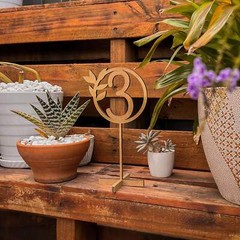 Custom Wooden/ Acrylic Wedding Wreath Table Numbers