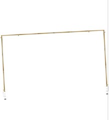 3.28ft Tall Over the Table Rod Stand Adjustable Gold Metal Table Arch Stand Gold