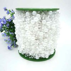 5Meters Shimmering Pearl Garland 3-8mm Crafting String Wedding Bouquet DIY Decor