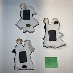 Wedding Magnets Decor Bride Groom Mr Mrs Lot of 3 White Dress Bouquet Cute! (2)