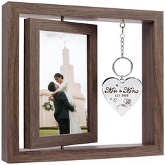 Wedding Gifts for Couples 2025,Rotating Floating Mr and Mrs Picture Frame,4×6…